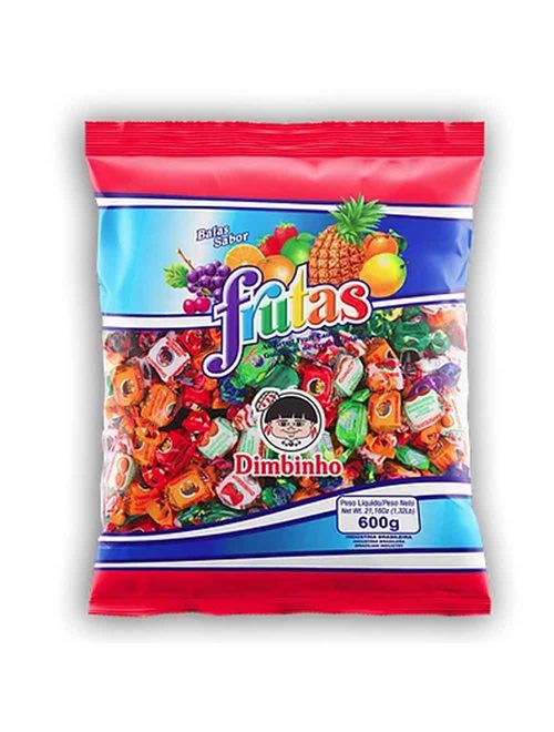Bala Mastigável Frutas Sortidas 600g - Dimbinho
