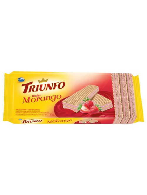 Biscoito Triunfo Wafer Morango 115g - Arcor
