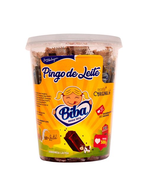 Pingo de Leite Embalado Pote c/50 - Biba