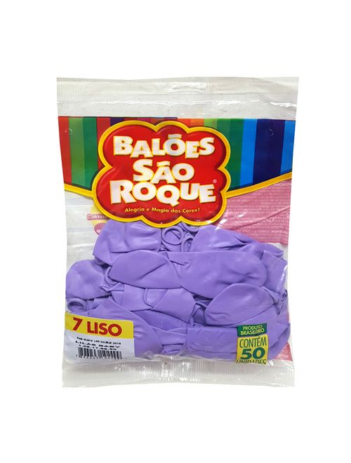 Balão Lilás Baby Tamanho 7 c/50 - São Roque