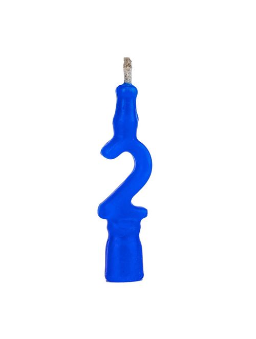 Vela de Aniversário Lisa Azul No 2 - Regina