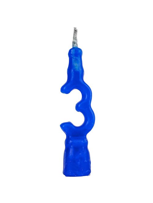 Vela de Aniversário Lisa Azul No 3 - Regina