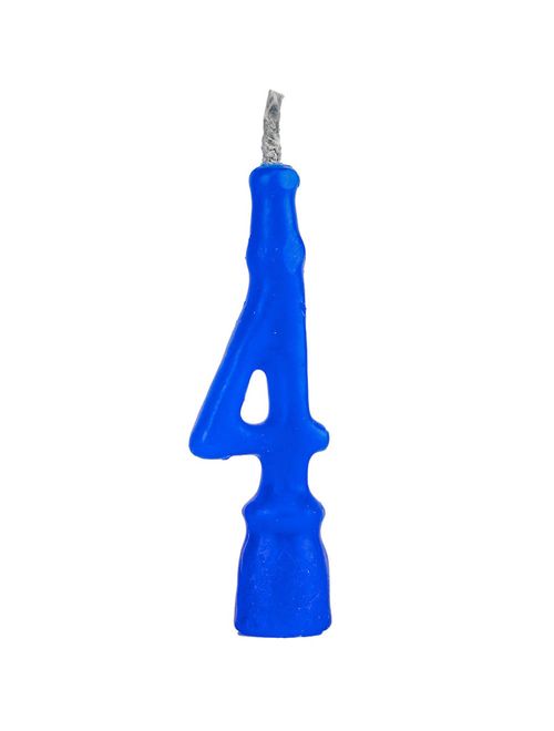 Vela de Aniversário Lisa Azul No 4 - Regina