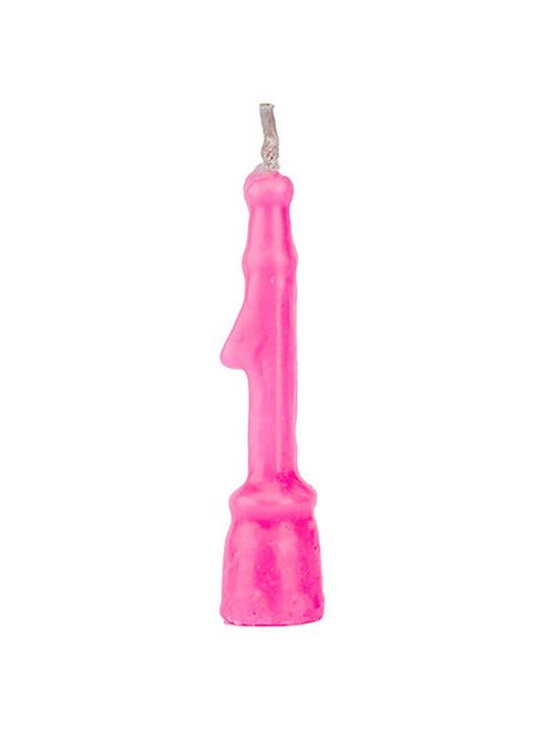 Vela de Aniversário Lisa Rosa No 1 - Regina