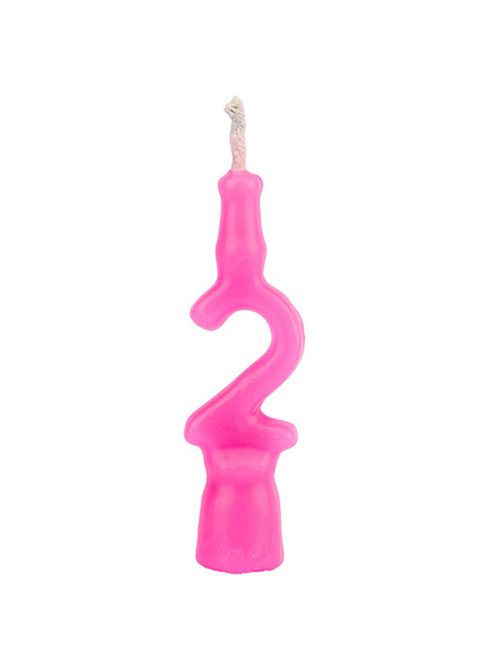 Vela de Aniversário Lisa Rosa No 2 - Regina