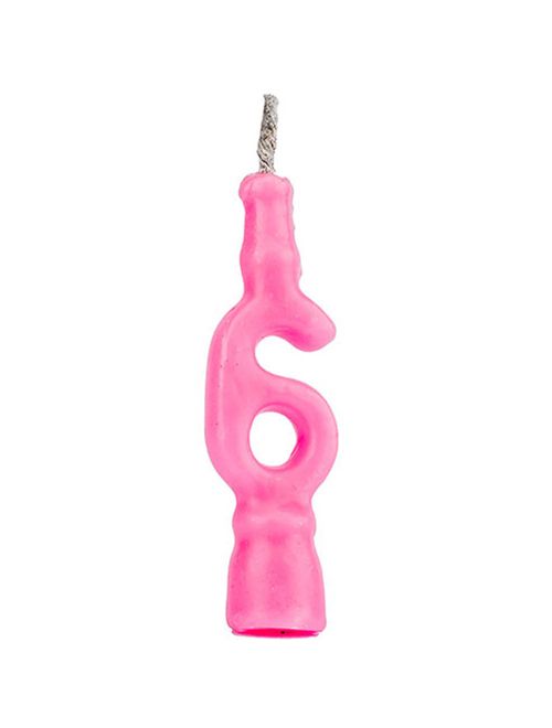 Vela de Aniversário Lisa Rosa No 6 - Regina