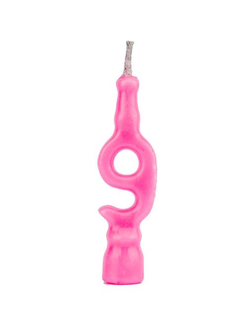 Vela de Aniversário Lisa Rosa No 9 - Regina