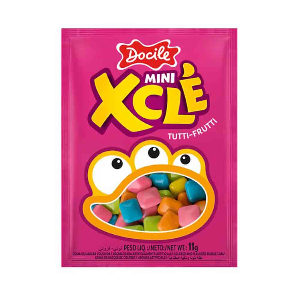 Mini Chiclete Xcle Mini 11g c/24 - Docile - Doce Malu