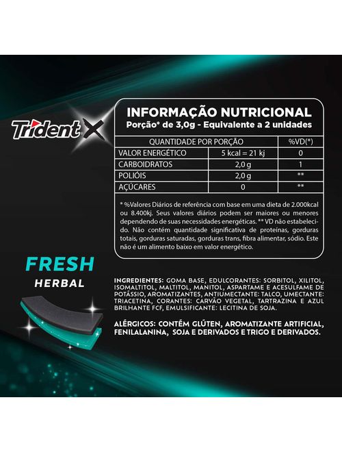 Goma de Mascar Trident Herbalfresh - Adams
