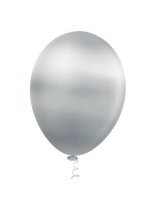 Balão Metalizado Prata Tamanho 7 c/50 - Pic Pic