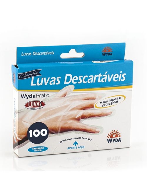Luvas Descartáveis c/100 - Wyda