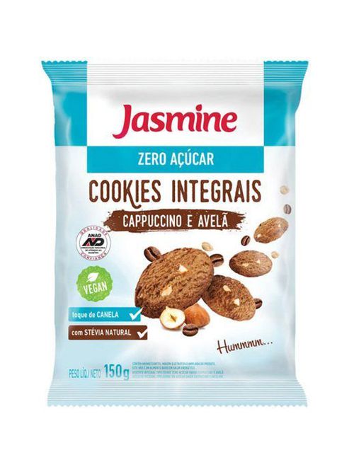 Cookie Zero Açúcar Cappuccino e Avelã 150g - Jasmine