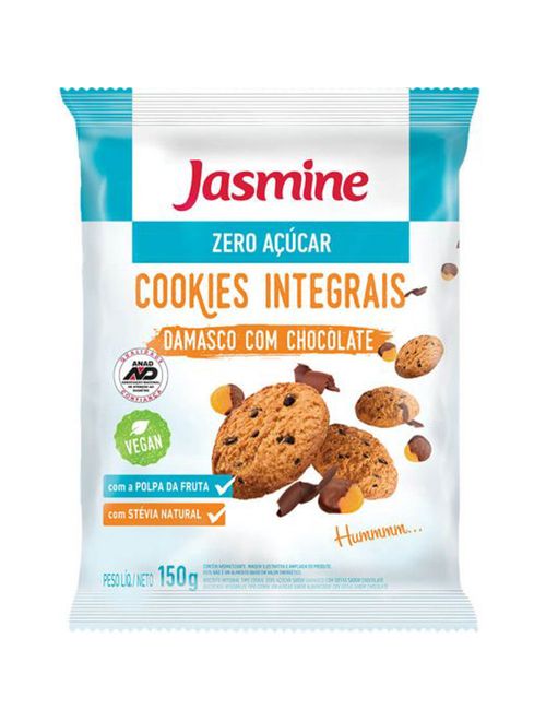 Cookie Zero Açúcar Damasco com Chocolate 150g - Jasmine