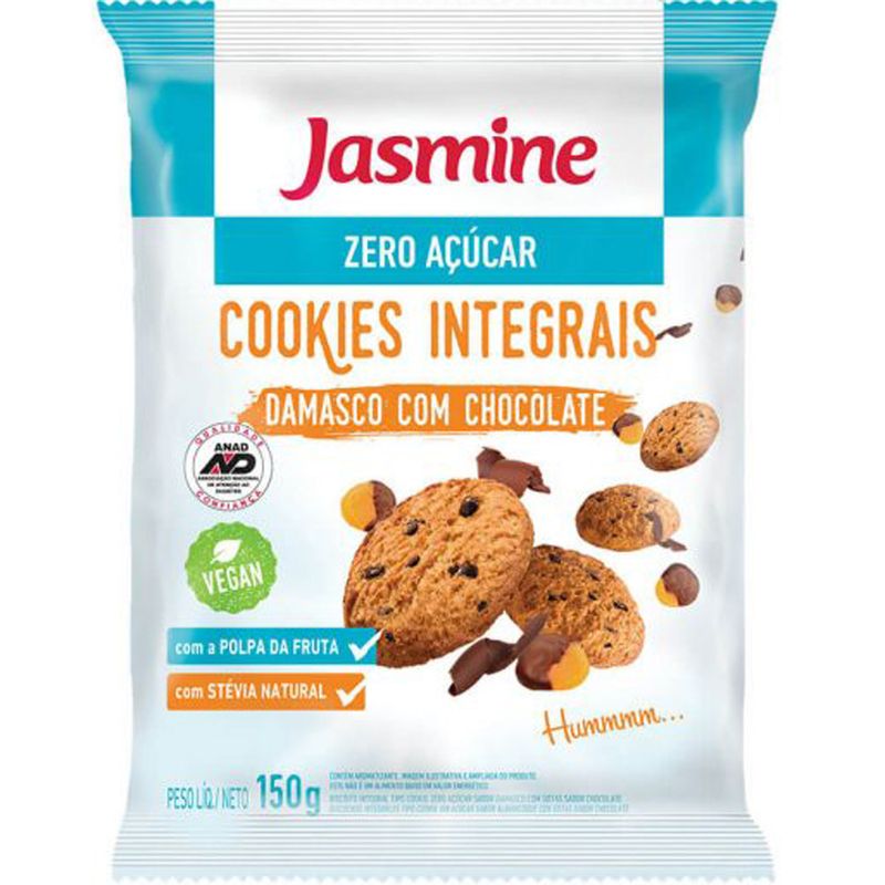 Cookie-Zero-Acucar-Damasco-com-Chocolate-150g---Jasmine