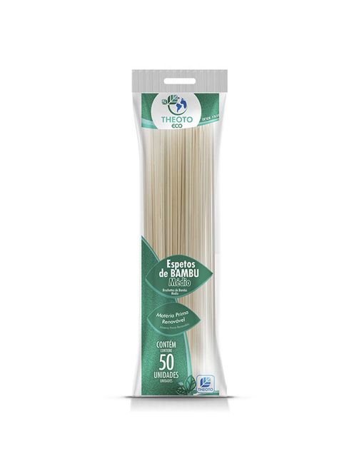 Espeto Bambu Médio c/50 - Theoto