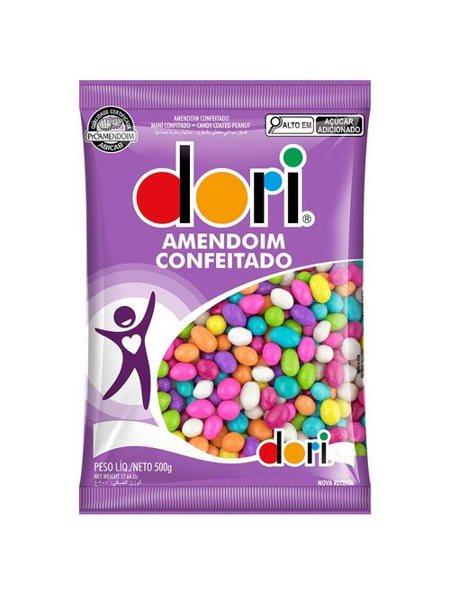 Amendoim Confeitado Colorido 500g - Dori