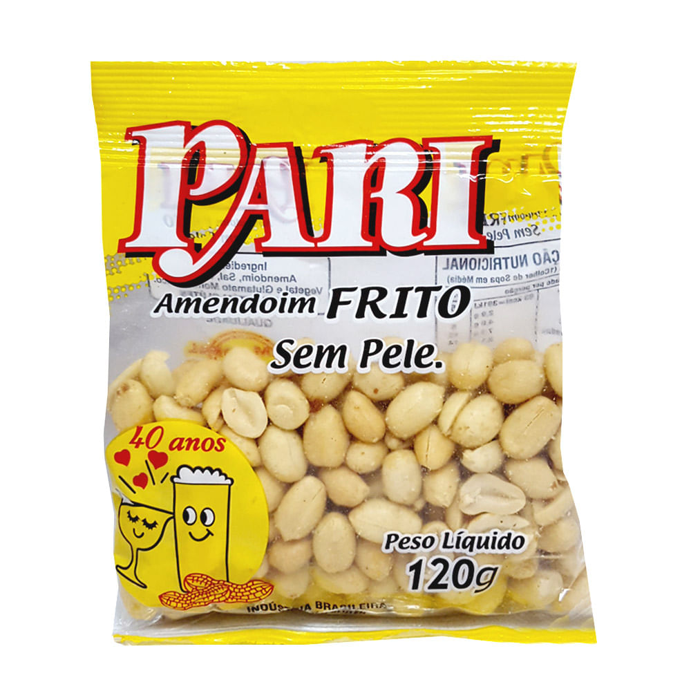 Amendoim Frito sem Pele Salgado 120g - Pari