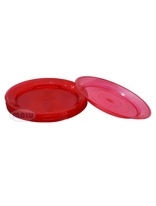 Prato Cristal Vermelho 21cm c/10 - Catgil