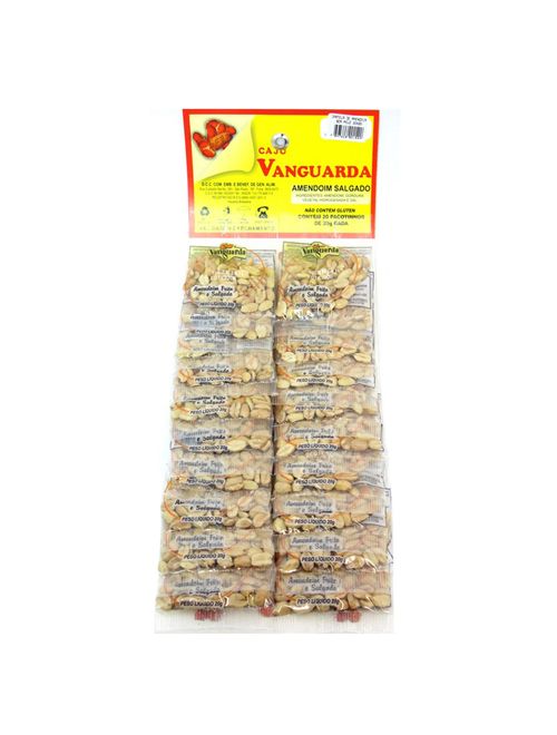 Amendoim sem Pele Cartela 20g c/20 - Vanguarda