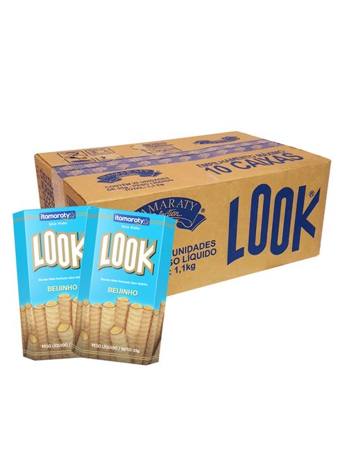 Tubinho de Wafer Look Beijinho 55g c/20 - Itamaraty