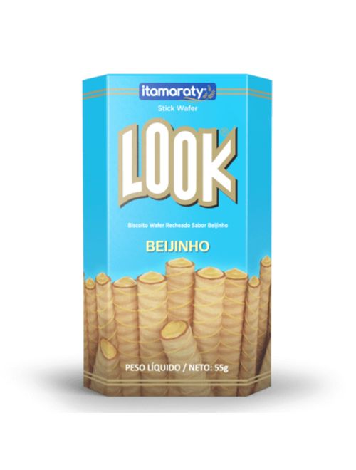 Tubinho de Wafer Look Beijinho 55g c/20 - Itamaraty