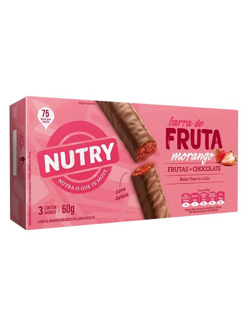 Barra de Frutas Nutry Morango c/3 - Nutrimental