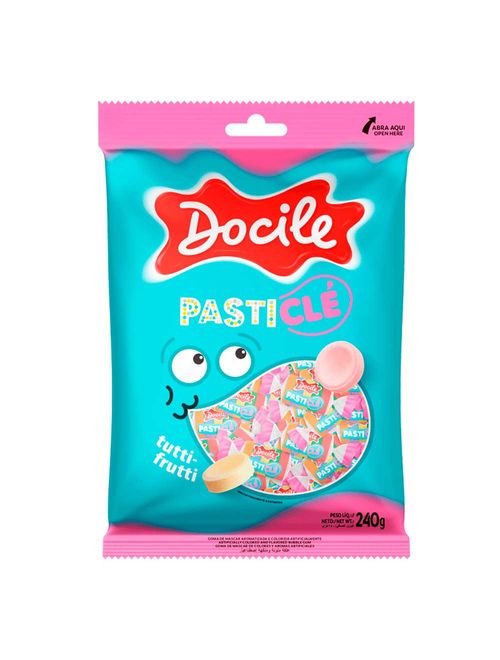 Pastilha Chiclete Pasticlé Tutti Frutti c/100 - Docile
