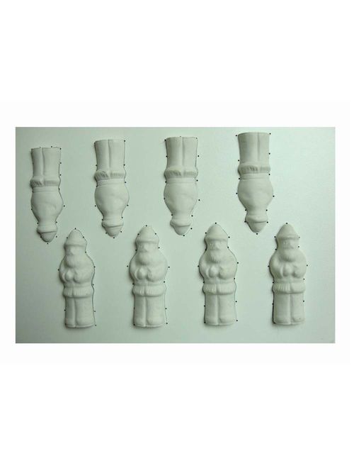 Forma PVC Natal Papai Noel Frente Verso c/8 Cavidades