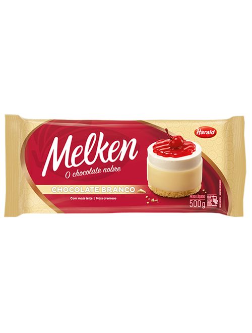 Barra de Chocolate Melken Branco 500g - Harald