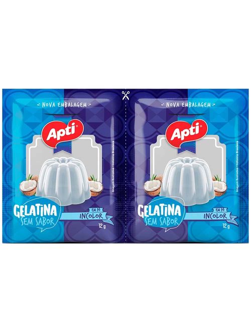Gelatina sem Sabor Incolor 24g - Apti