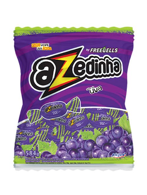 Bala Dura Azedinha Freegells Uva 584g - Riclan