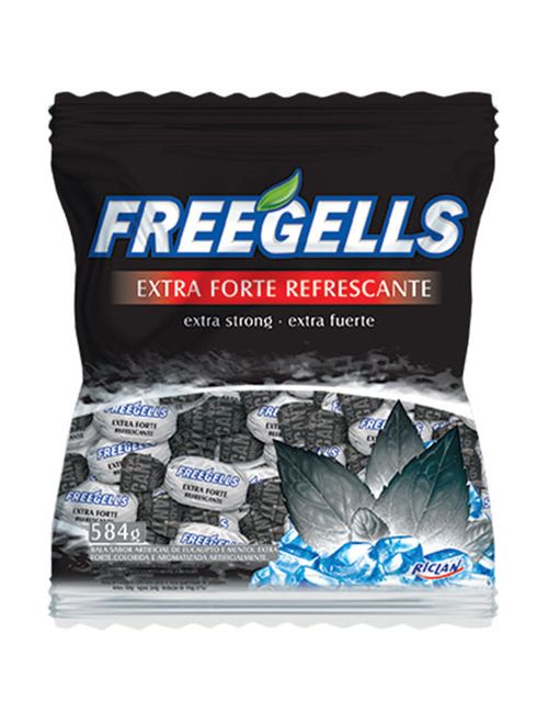 Bala Dura Extra Forte Refrescante Freegells 584g - Riclan