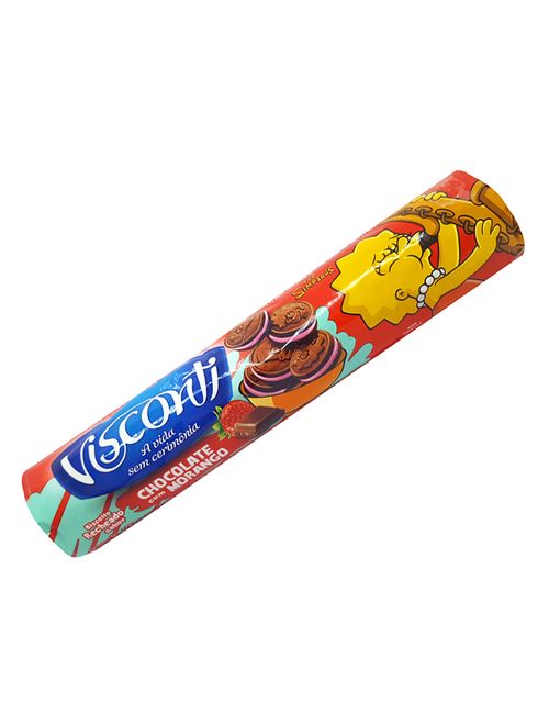 Biscoito Recheado Chocolate/Morango 125g - Visconti