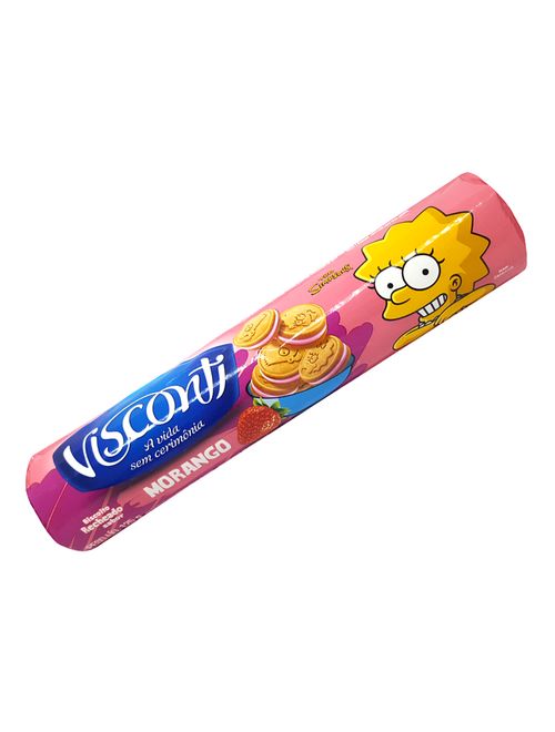 Biscoito Recheado Morango 125g - Visconti