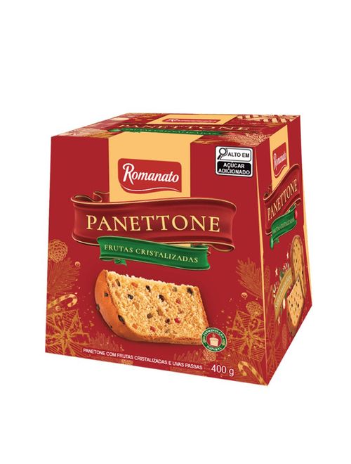 Panettone Frutas Cristalizadas 400g - Romanato