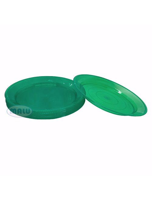 Prato Cristal Verde Escuro 21cm c/10 - Catgil