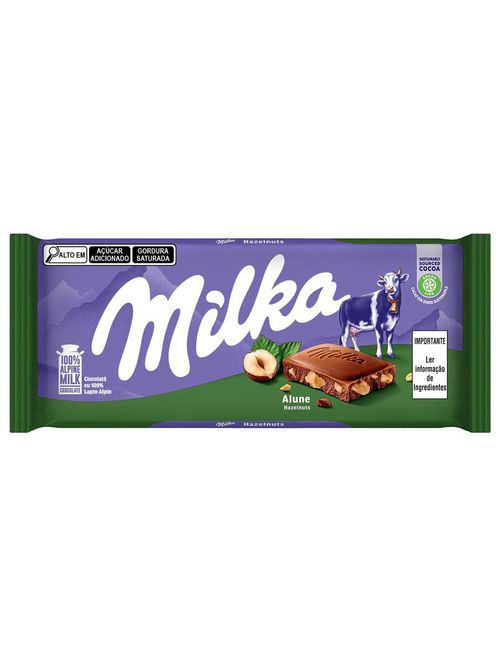 Tablete de Chocolate Avelã Pedaços 100g - Milka