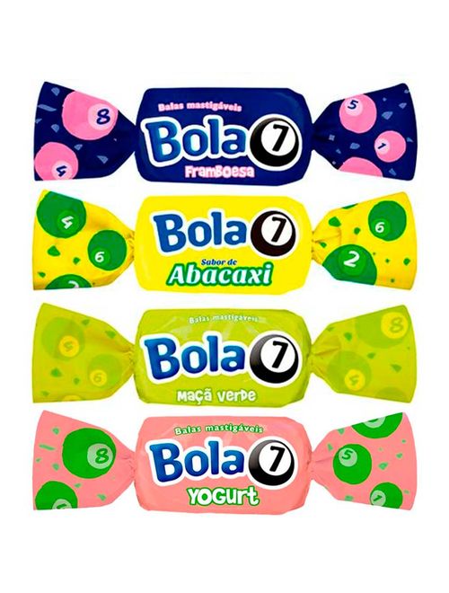 Bala Mastigável Bola 7 Sortida 600g - Riclan