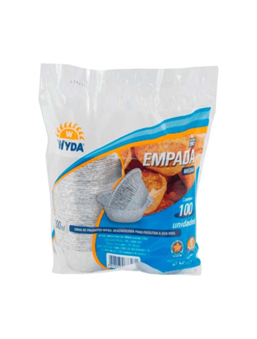 Forma Alumínio Descartável Empada Média 100ml c/100 - Wyda