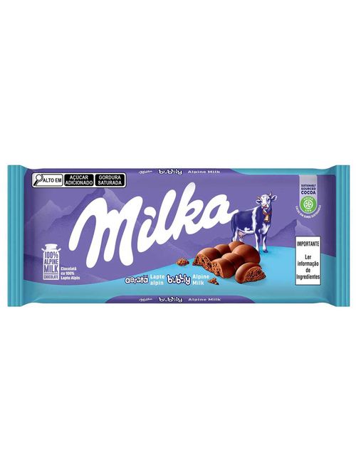 Tablete de Chocolate Aerado Bubbly 90g - Milka