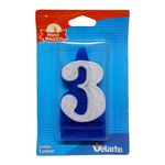 Vela-Super-Numero-3-Azul---Velarte