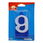 Vela-Super-Numero-9-Azul---Velarte