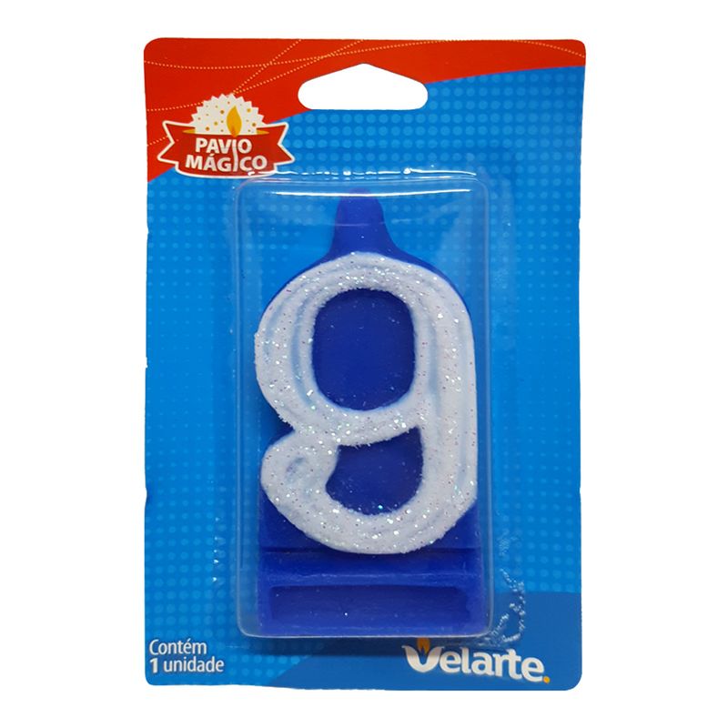 Vela-Super-Numero-9-Azul---Velarte