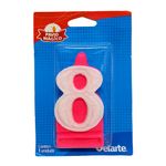 Vela-Super-Numero-Rosa-8---Velarte