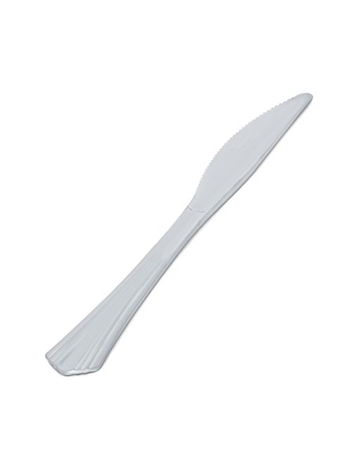 Faca Refeição Prata c/10 - Silver Plastic