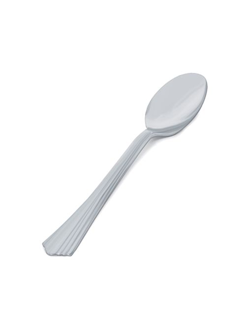 Colher Refeição Prata c/10 - Silver Plastic
