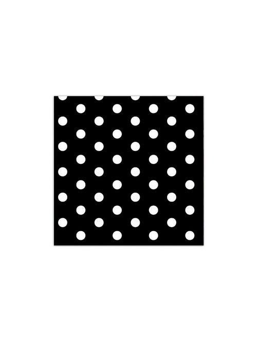 Guardanapo Estampado Poá Preto ref. 030 33x33 c/20 - Silver Festas
