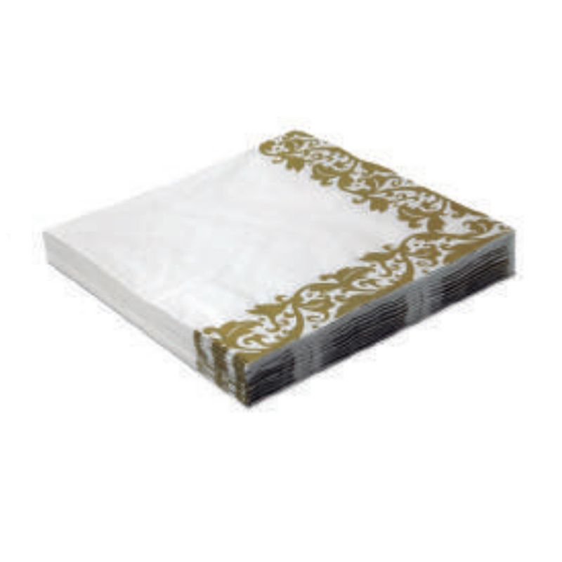 Guardanapo-Estampado-Arabesco-Dourado-ref.-047-33x33-c-20---Silver-Festas