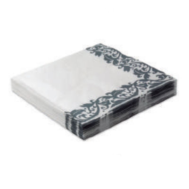 Guardanapo-Estampado-Arabesco-Prata-ref.-047-33x33-c-20---Silver-Festas