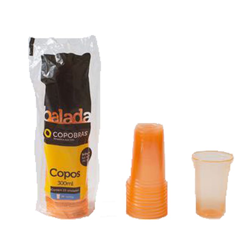 Copos-Balada-Neon-Laranja-300ml-c-25---Copobras